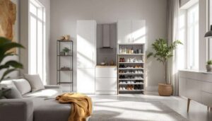 Di solito si usava in cucina, ora tutti usano questo elemento al posto delle scarpiere: è più elegante e comodo