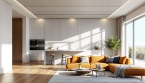 Pannelli fonoassorbenti per l'open space: la soluzione al rumore che il soggiorno con cucina a vista crea