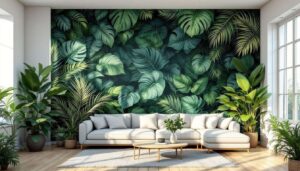 Carta da parati panoramica a soggetto tropicale o botanico: la tendenza che resiste anche nel 2026